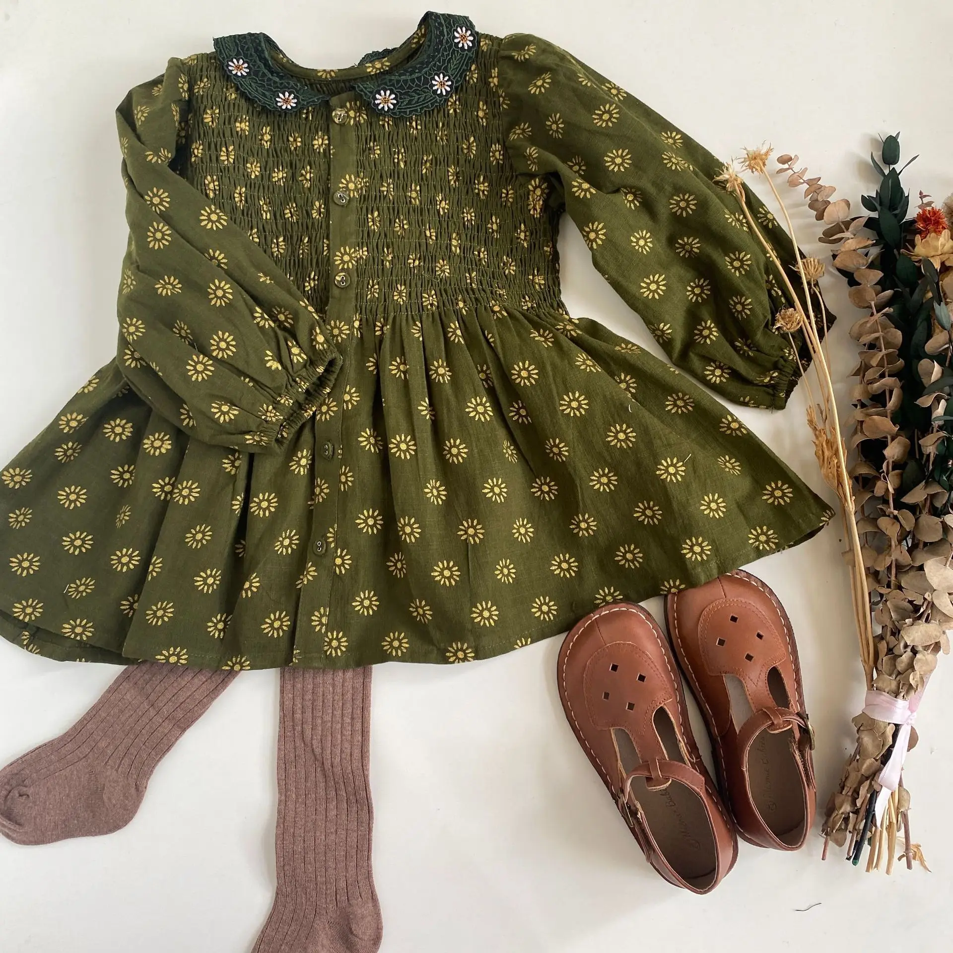 

Блузка с длинным рукавом для девочек 2-7 лет