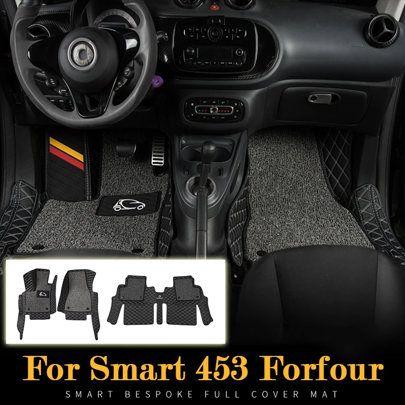 

Автомобильные кожаные водонепроницаемые пятностойкие напольные коврики коврик для Mercedes Smart 453 Forfour аксессуары для стайлинга интерьера