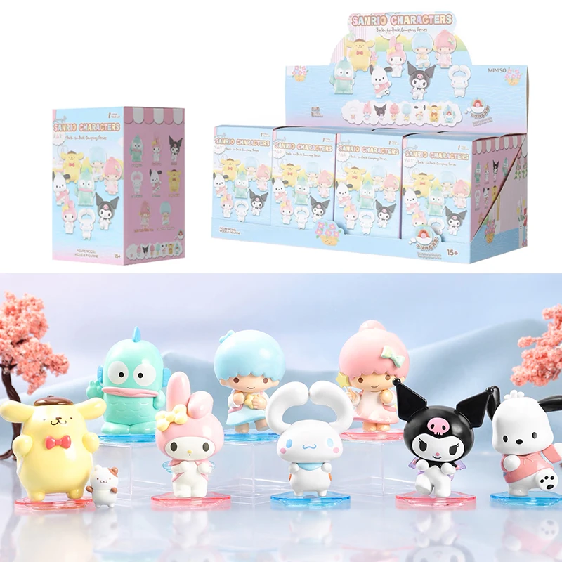 

Sanrio Back to Back Company Series Blind Box Toys Anime Character Pom Pom Purin Kuromi Melody Pochacco Model Decoration Gifts