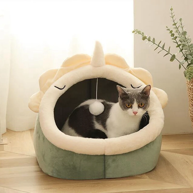 

Домик для кошек, круглая Лежанка для домашних животных, Лежанка для котят, удобная корзина для котят