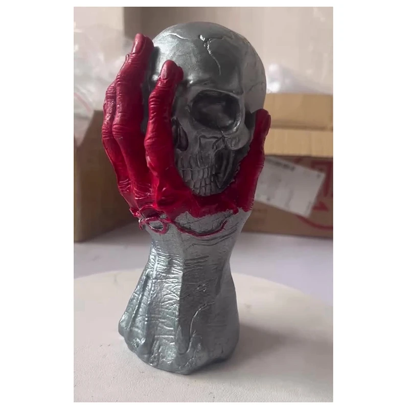 LUDA веселая ручная статуя черепа изделия из смолы украшение для рабочего стола