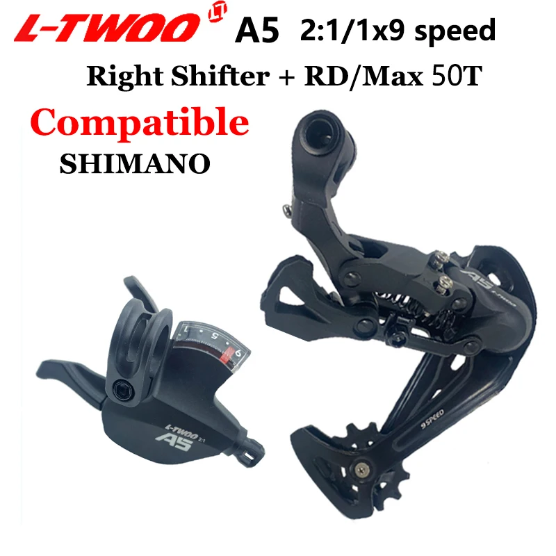 

Переключатели скоростей LTWOO A5 1: 9 1X9 9, спусковой групповой набор 9 s 9 В, рычаг переключения передач 9, фотопереключатели совместимы с Shimano