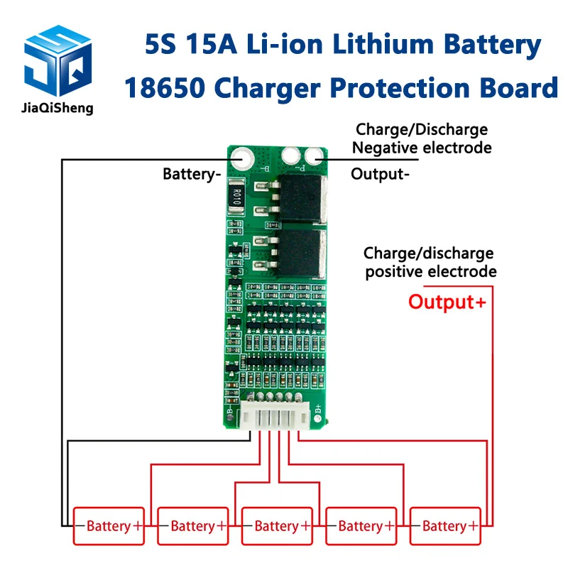 5S 15A Li-Ion литиевый аккумулятор BMS 18650 Защитная плата зарядного устройства 18V 21V