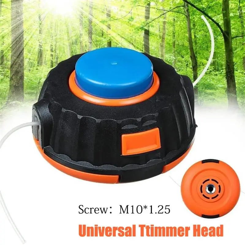 

M10x1.25 String Spool Trimmer Head Nylon Brush Cutter Head Garden 2 Lines Thread Cutter Tools Grass Machinery Brush Mower