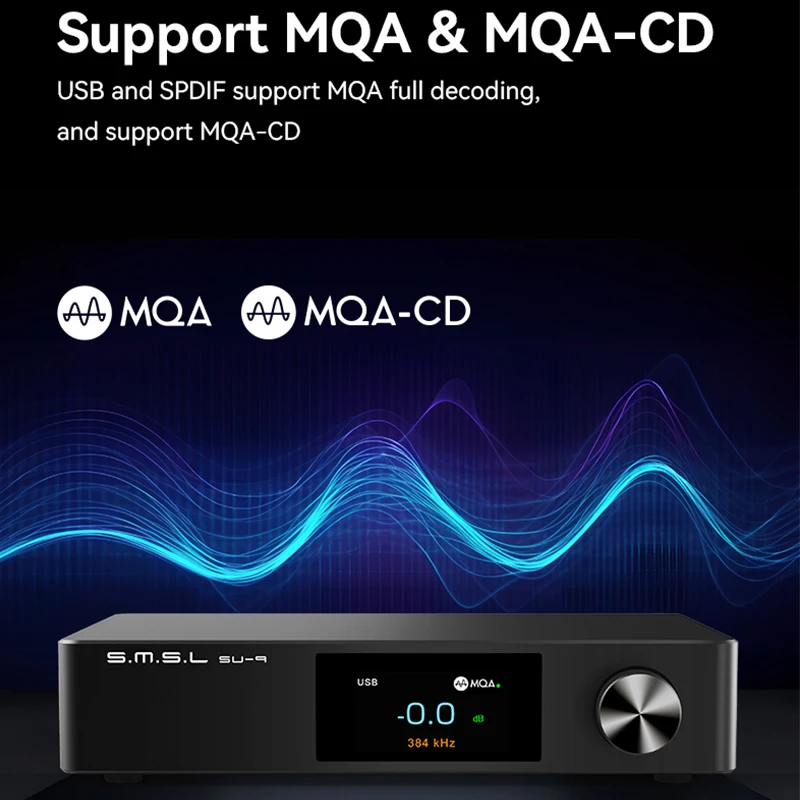 SMSL SU9 ULTRA MQA Bluetooth 5.0 Декодер SU-9U AK4499EX ЦАП SU-9ULTRA Предварительный усилитель звука