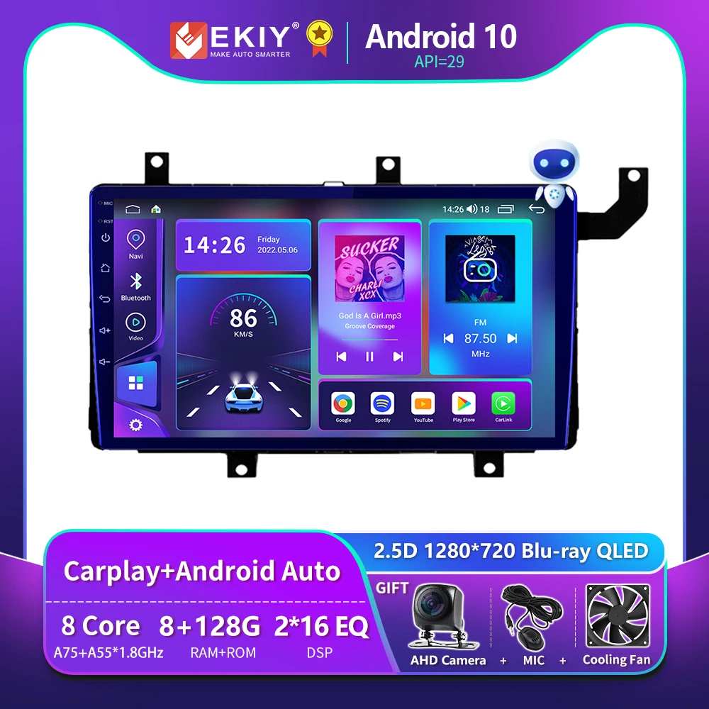 

EKIY T900 8G 128G Android 10 QLED Stereo For Toyota Tacoma N300 2015-2021 Car Radio Multimedia Player Navigation GPS No 2din DVD