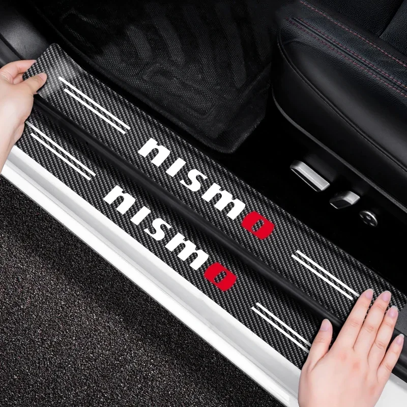 Фото 4 шт., защита порога автомобиля, защита от царапин для Nismo Nissan Juke Tiida Teana GTR 350Z 370Z 240SX, автомобильные аксессуары, декор №2