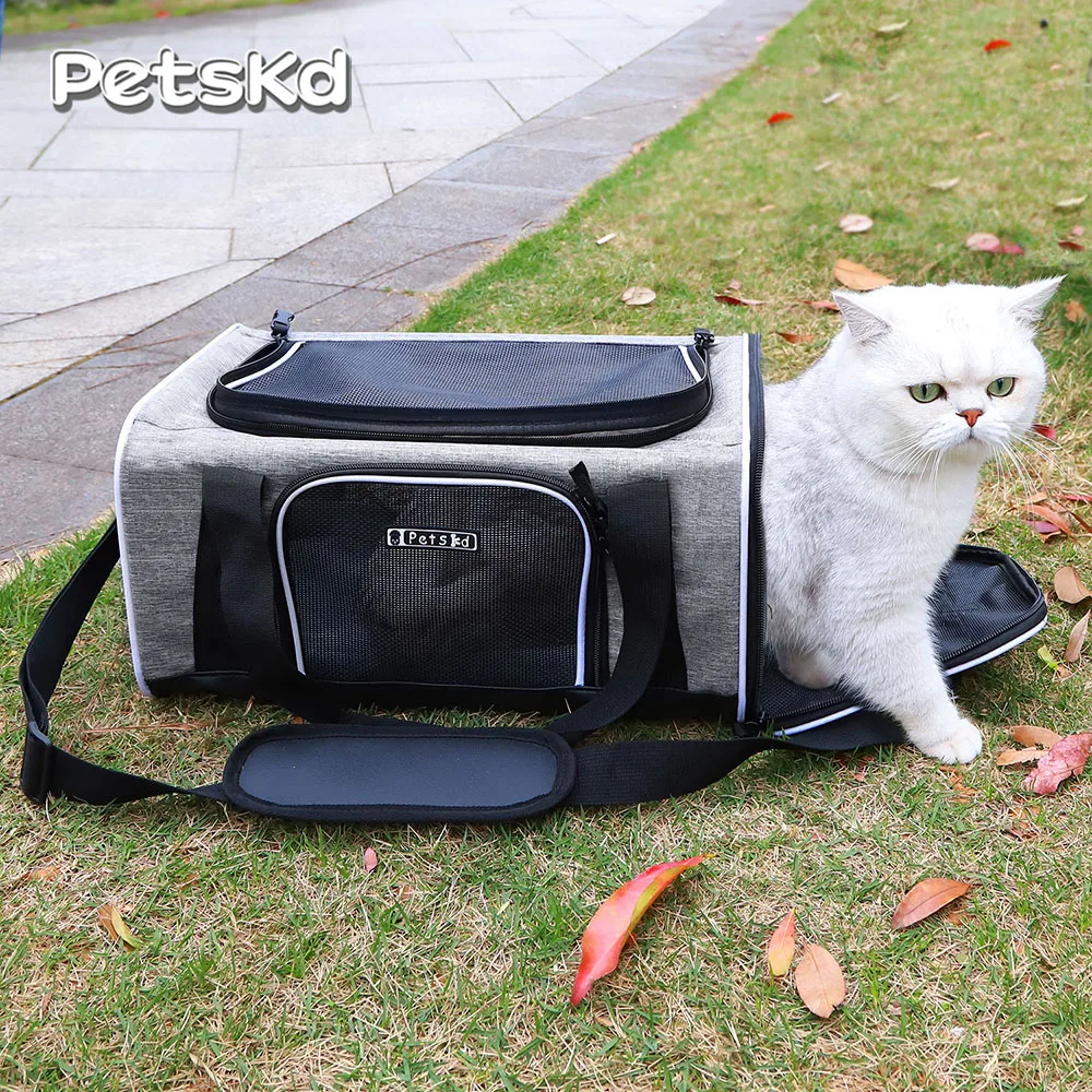 

Petskd Cat Dog Carrier Portable Bag Outing Travel Foldable Pets Shoulder Bag Dog Handbag for Puppy Kitten Air Transport