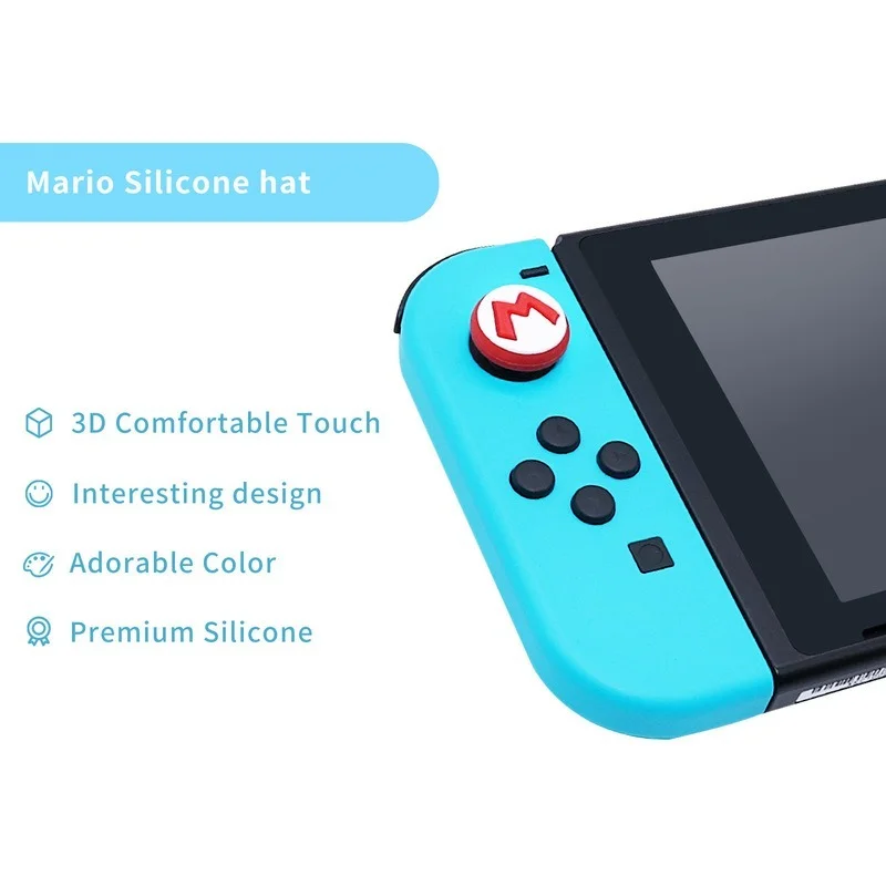 4pcs Silicone Soft ThumbStick Grip Cap For Nintendo Switch Joycon Console Controller Joystick Cover Case Gamepad Caps | Электроника