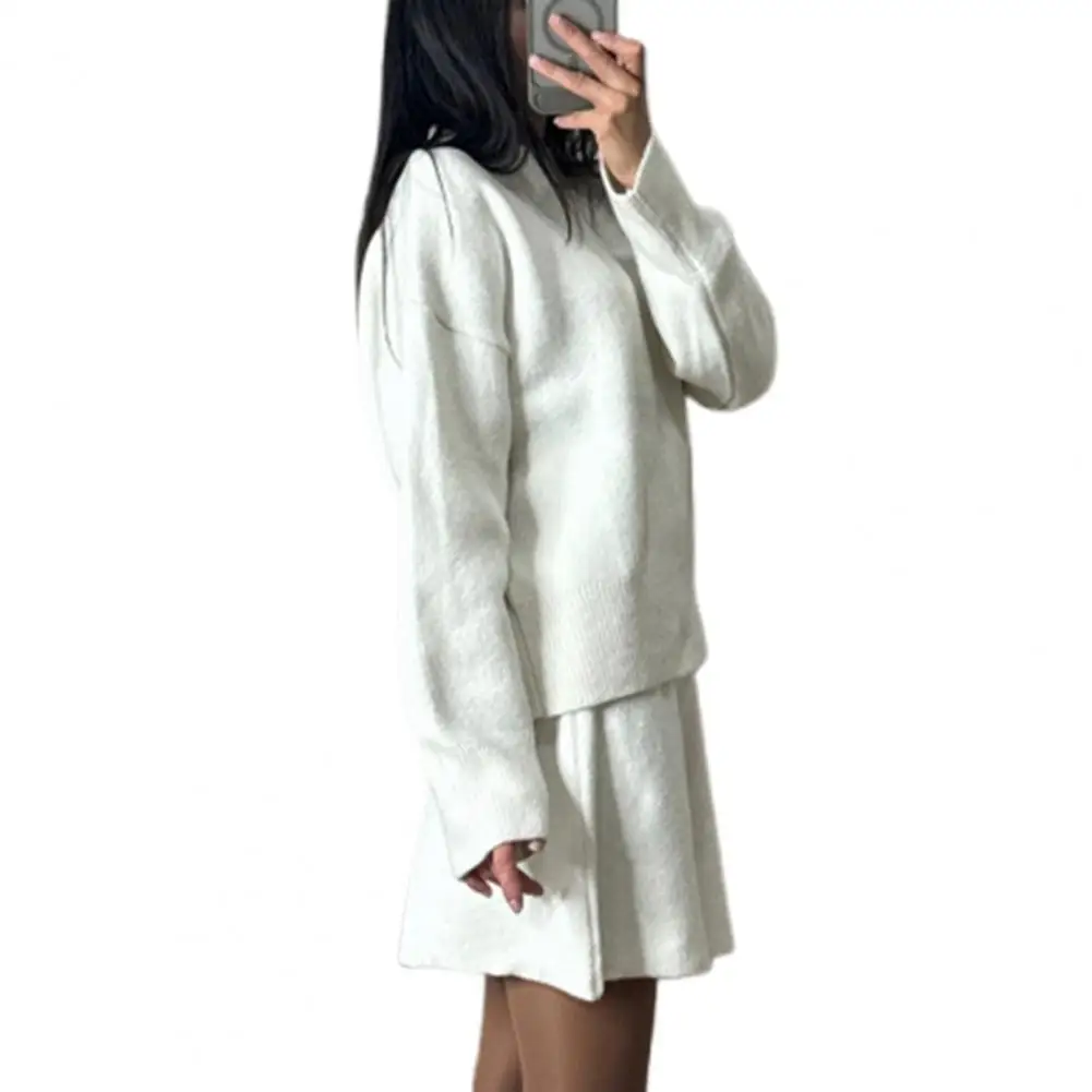 Комплект офисной одежды женский комплект с юбкой-свитером и свободным вязаным