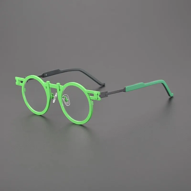 Новая цветная индивидуальная титановая круглая ретро модная мужская и женская