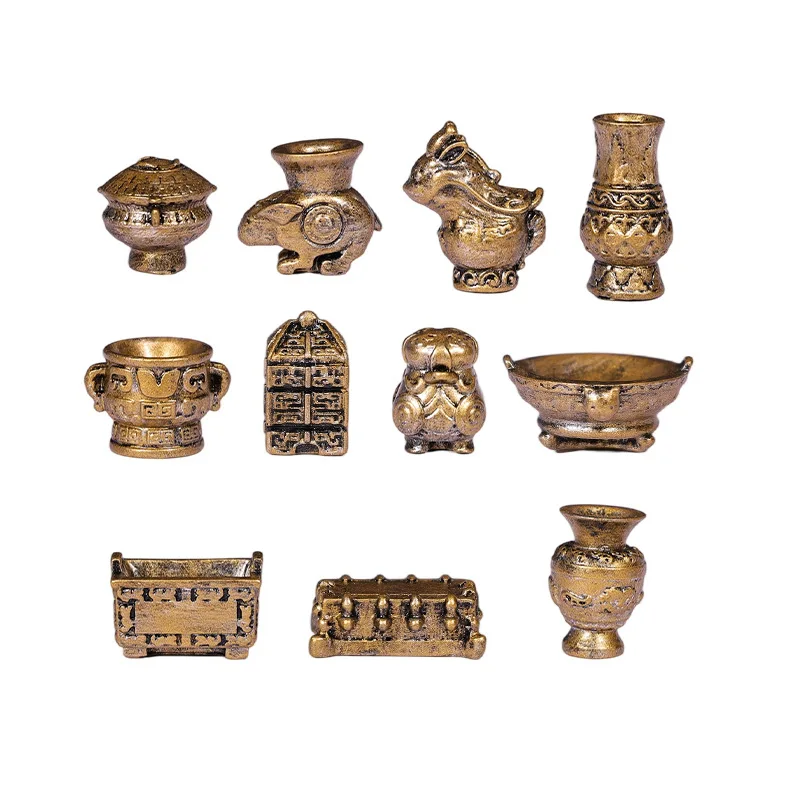 

Мини-артефакты из смолы, реплика бронзы, 11 шт.