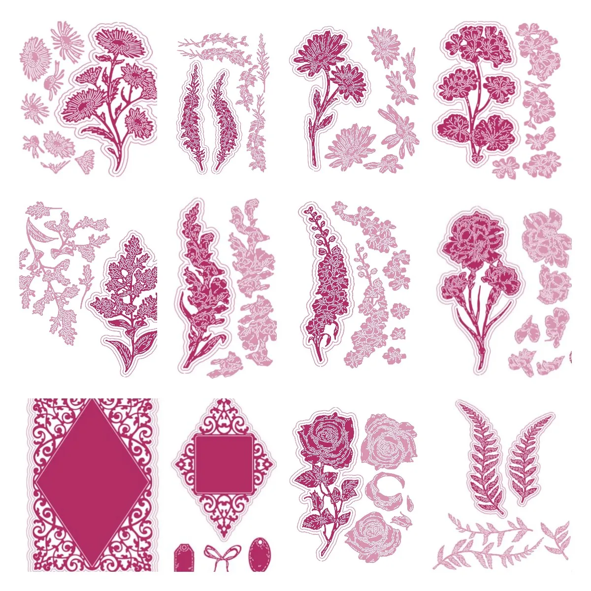 

Daisy Geranium Snapdragon Metal Cutting Die Scrapbook Embossed Paper Card Album Craft Template Cut Die Stencils New for 2022