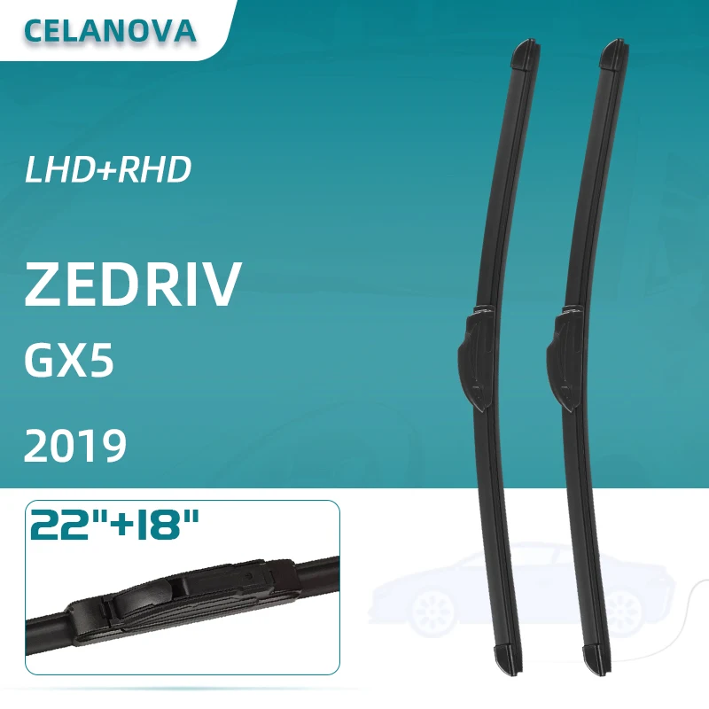 

Лезвия очистителей лобового стекла автомобиля для ZEDRIV GX5 2019 22 ”+ 18” бескаркасные резиновые стеклоочистители