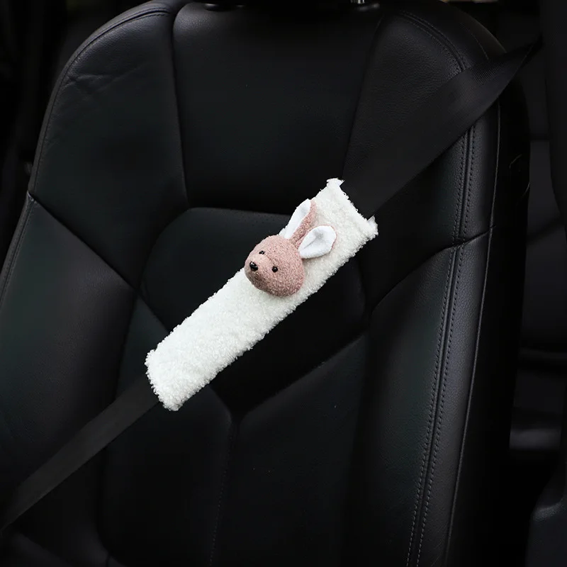 Cartoon Car Styling Seatbelt Shoulder Protector Car Seat Belt Cover Shoulder Strap Harness Cushion Auto Neck Support Plush Pad