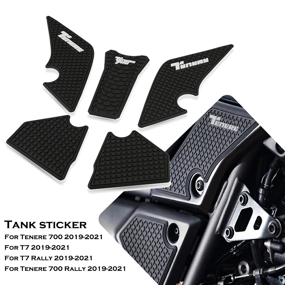 

Мотоциклетные аксессуары для YAMAHA Tenere 700 ралли T700 XTZ 690 T 700 Нескользящие боковые наклейки на топливный бак водонепроницаемые наклейки