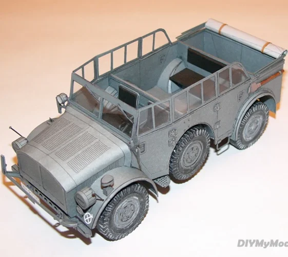 DIYMyModeI 1:25 WW2 немецкий военный Horch 1A транспортное средство бумажная модель ручной