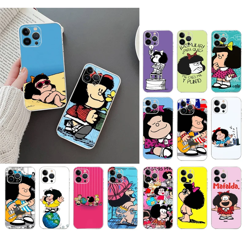 

Mafalda Phone Case For iphone 14 Pro Max 13 12 11 Pro Max XS XR X 12mini 7 8 14 Plus SE Case Funda