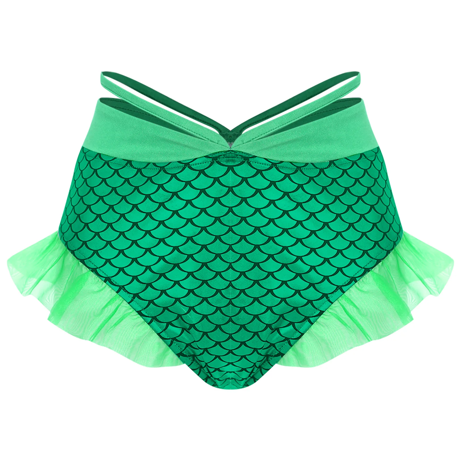 Женское блестящее нижнее белье с металлическим блеском боксеры оборками в виде