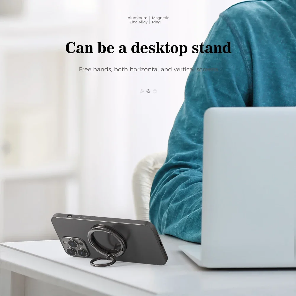 Магнитное кольцо-держатель для телефона с поворотом на 360 градусов