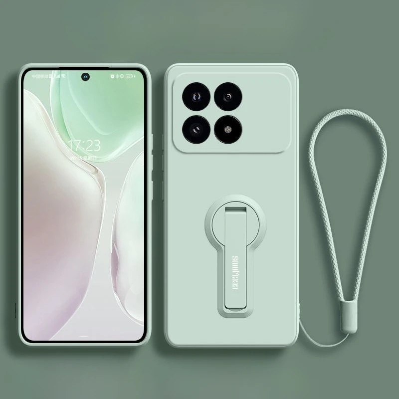 Для Redmi K70 Pro F70E жидкий силиконовый чехол с кронштейном для RedmiK70 K70Pro защитный