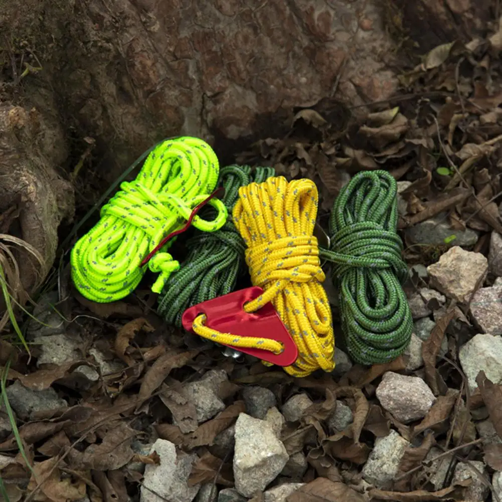 

1 Set Camping Rope Wear-resistant Highly Density Strong Pull Force Camp Rope Camping Supplies Tent Ropes Camping Rope