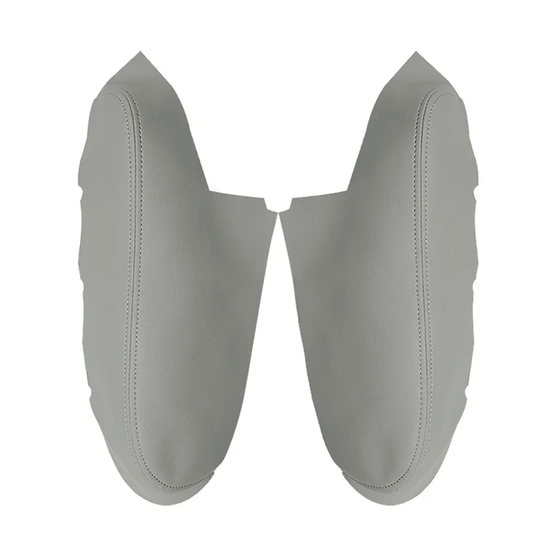 

For Honda Ridgeline 2009-2014 Microfiber Leather Car Interior 2Pcs Front Door Armrest Panel Cover Trim Grey