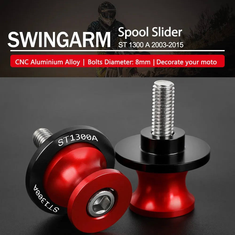 

8MM Motorcycle Swing Arm Stand Screw Swingarm Spools Sliders For HONDA ST1300A ST 1300 A 2003 2004 2005 2006 2007 2008 2009 2010