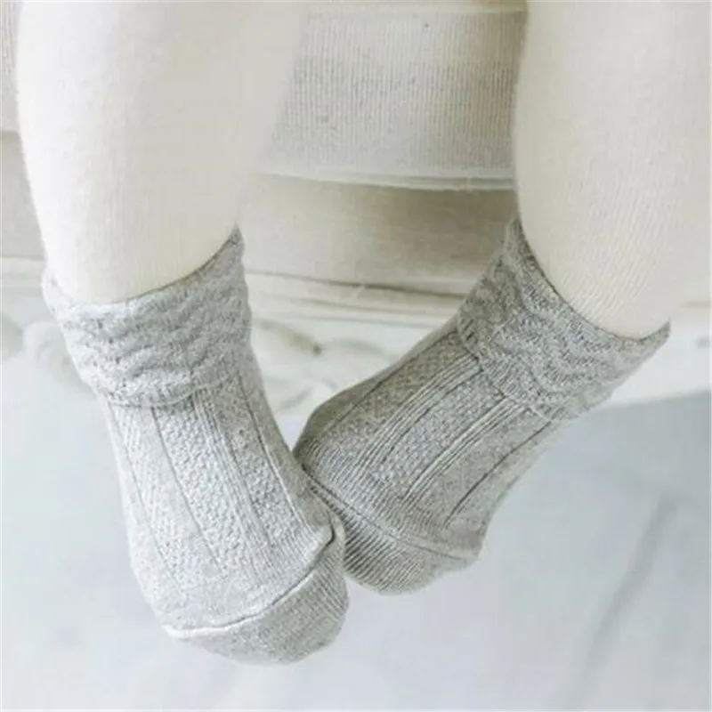 

Baby Socks Set Anti Slips Cotton Kids Socks Rubber Soles Toddler Ribbed Floor Sock Infant Solid Color Sokken Girls Boy