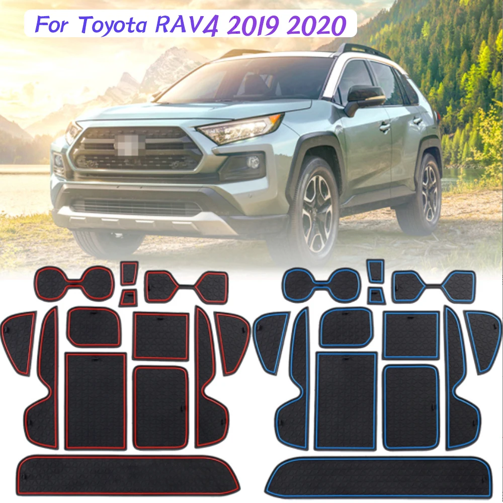 

Anti-Slip Mat for Phone Gate Slot Mats Cup Rubber Pads Rug for Toyota RAV4 2019 2020 XA50 RAV 4 50 Car Stickers Accessories