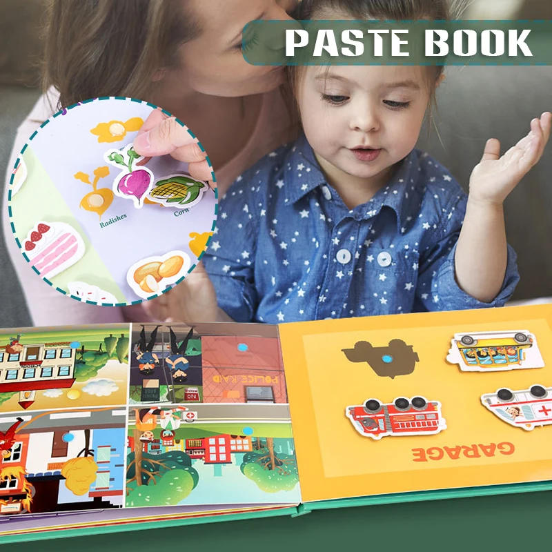 

Newly Busy Book For Boys And Girls To Develop Learning Skills Quiet Book Preschool Educational Gift Sticker Book For Toddlers