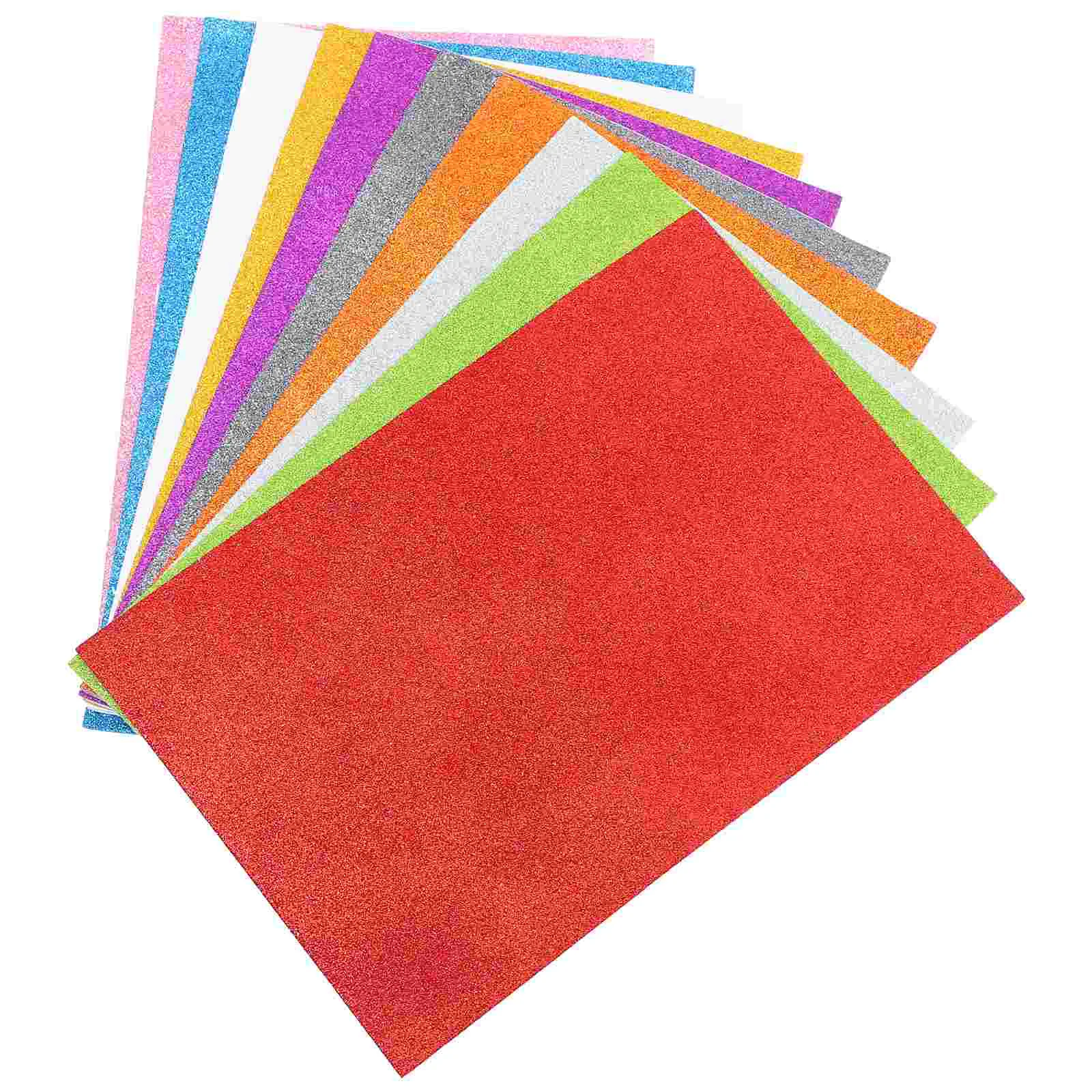 

10 Sheets of Multi-function Foams Sheets A4 Self-adhesive Foam Paper Sheets Glitter Foam Sheets
