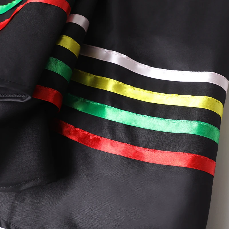 Женская балетная танцевальная юбка черного цвета с полосками эластичная талия