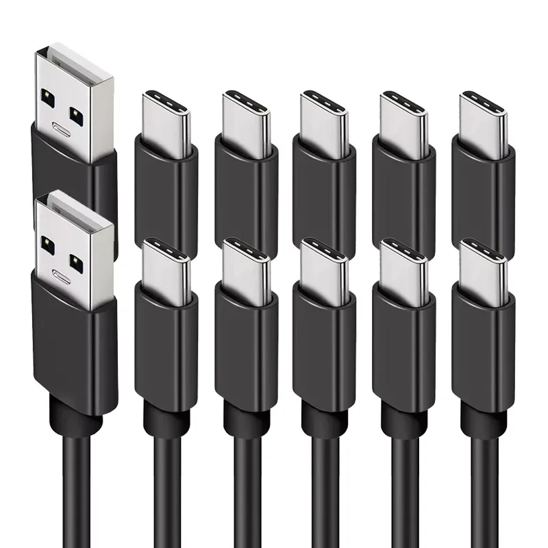 

2022USB Type C Cable 3A 10-Pack Fast Charger Cord for Samsung Galaxy S21 S20 S8 S9 S10 Note 9 8 Google Pixel 2 3 XL LG G7 V20 V3