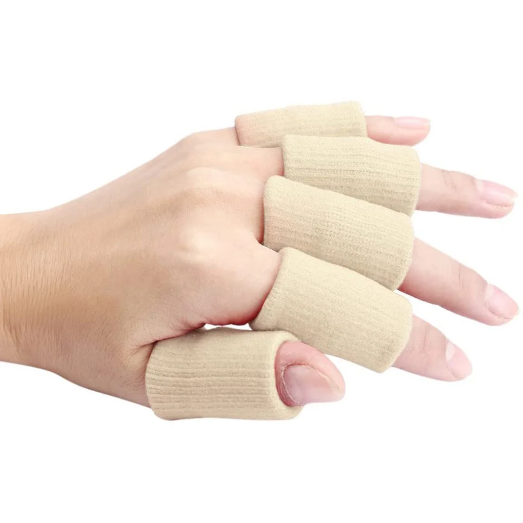 

10Pcs Nylon Knuckles Sleeve Thumb Protection Sheath for Sports Breathable Braces Black