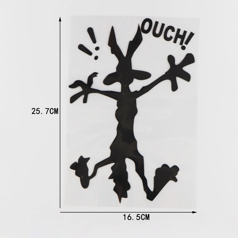 

OUCH Of Car Decorate Pattern Vinyl Decal Accessories Car Sticker Black/Silver 16.5CM*25.7CM