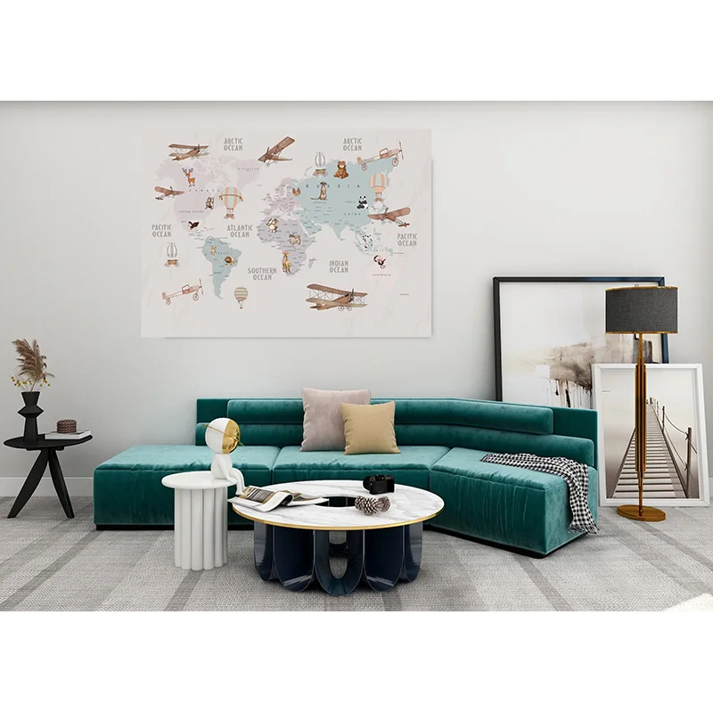 

Photography Backdrops Props Physical Map of The World Vintage Wall Poster Home School Decoration Baby Background DW-19