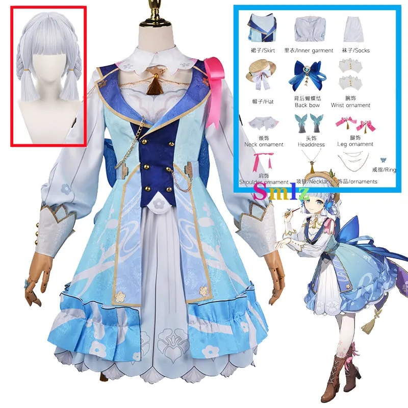 

Special Offer Kamisato Ayaka Cosplay Dress Anime Genshin Impact Costume Ayaka Outfit Wig Cosplay Halloween Role Play Clothing