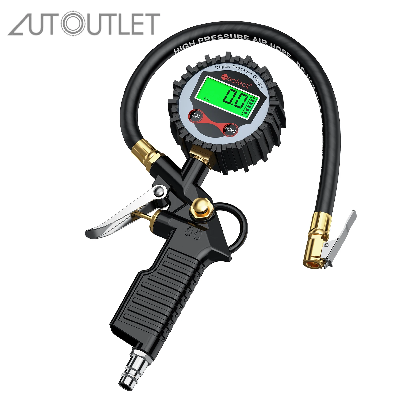 Дешево Автомобильный манометр AUTOUTLET с ЖК-дисплеем и подсветкой