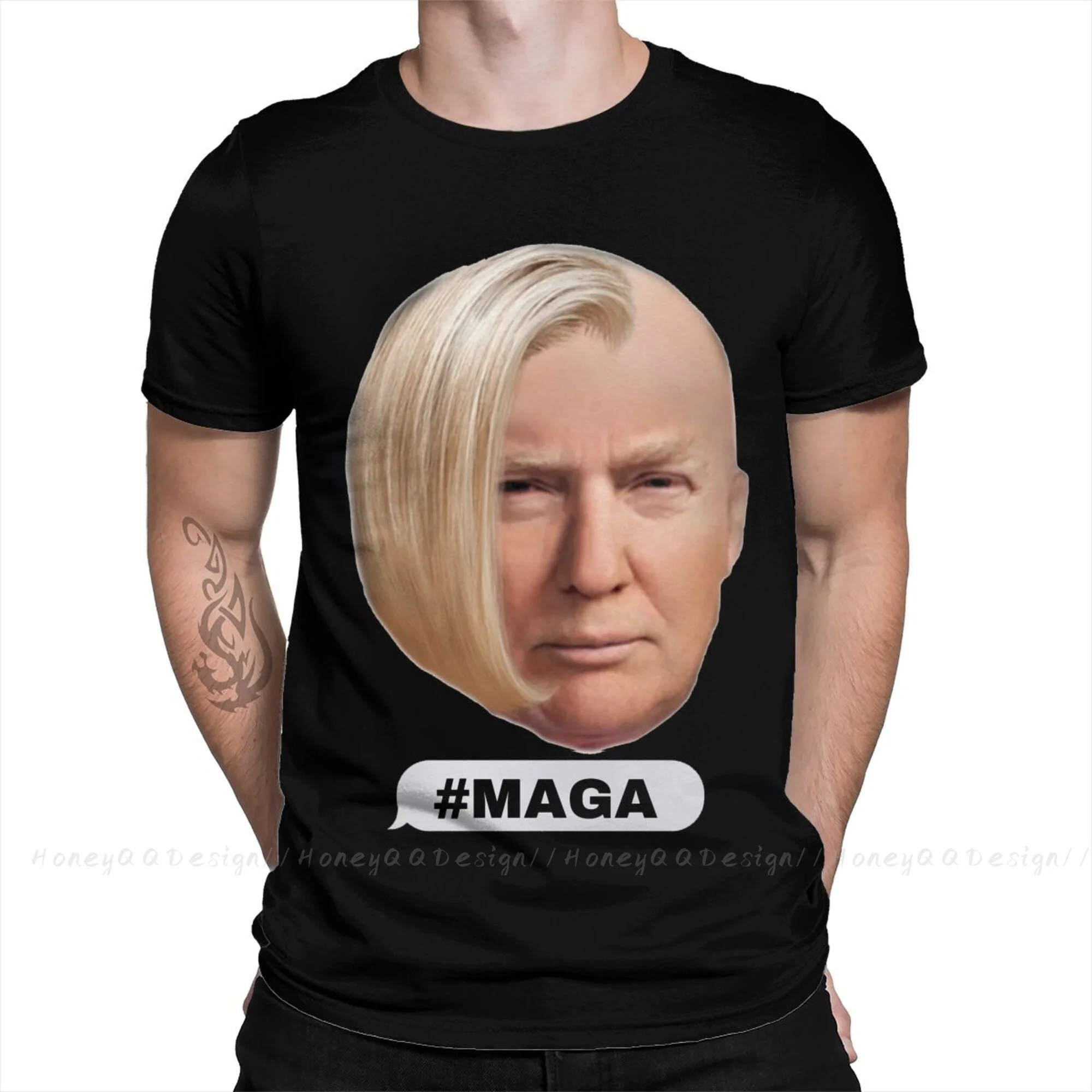 

Make America Great Again 2021 New Arrival Tshirt Trump Unique Crewneck Cotton for Men Shirts Flus Size