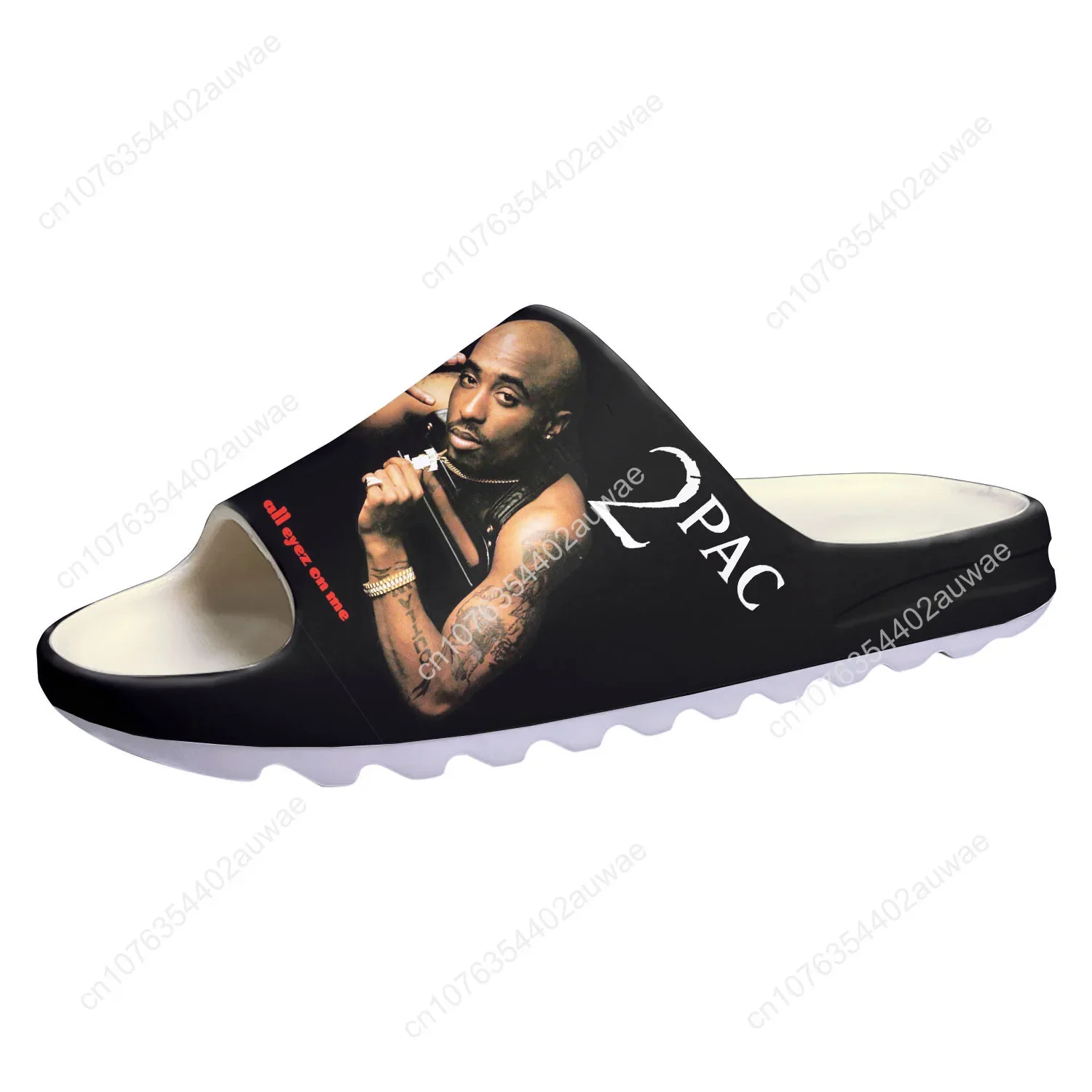 

2Pac Tupac Rap Soft Sole Sllipers Home Clogs Step on Water Shoes Mens Womens Teenager Customize Bathroom Beach on Shit Sandals