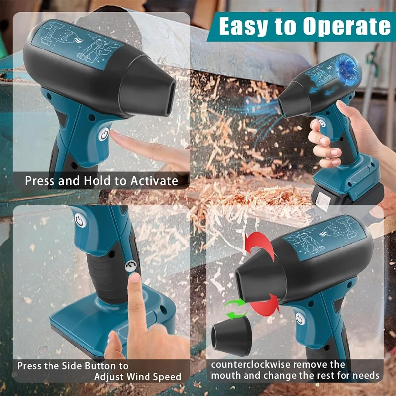 130000 об/мин портативный вентилятор для Makita 18 в литий-ионный аккумулятор
