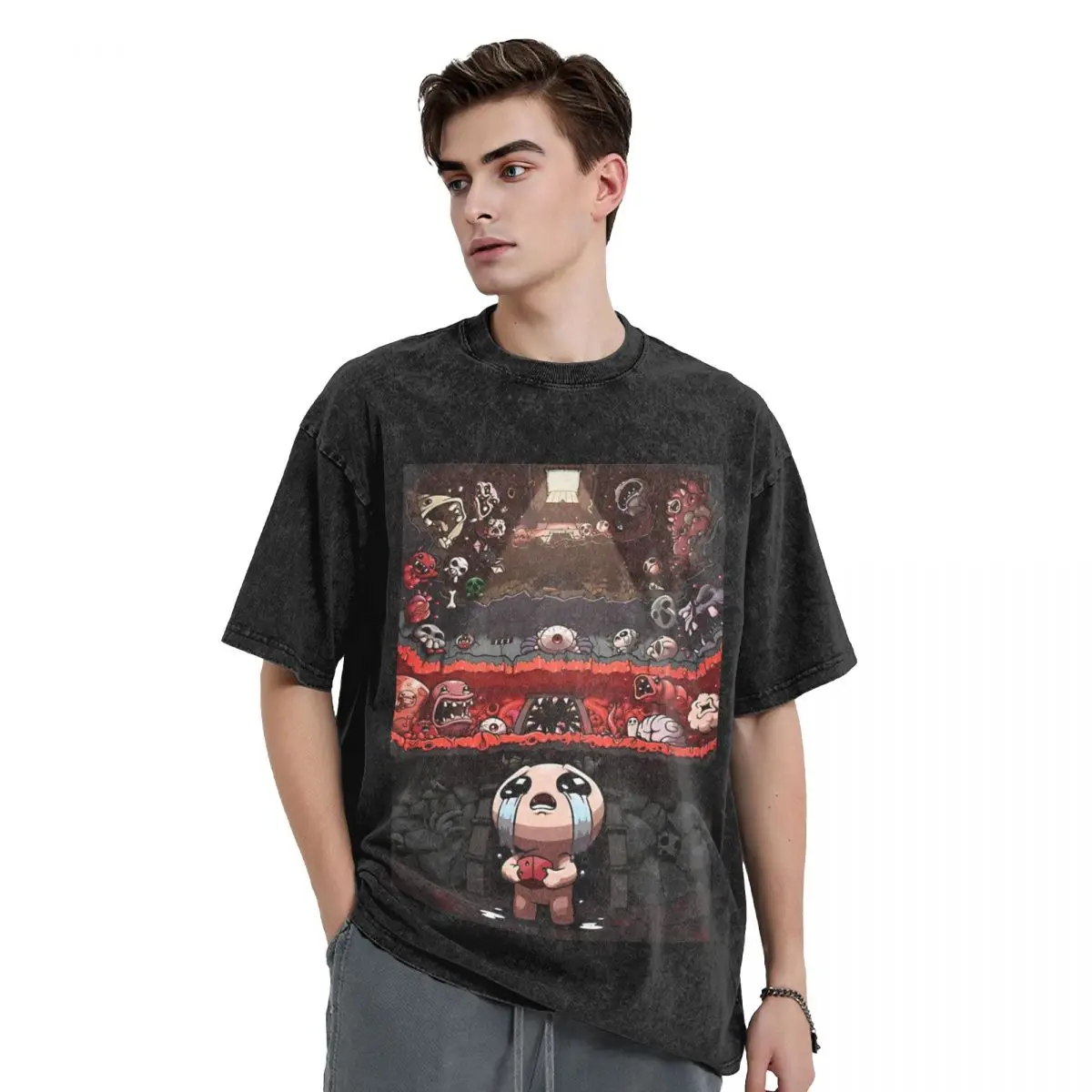 Мужские футболки Привязка Исаака для пляжа потрясающая футболка с короткими