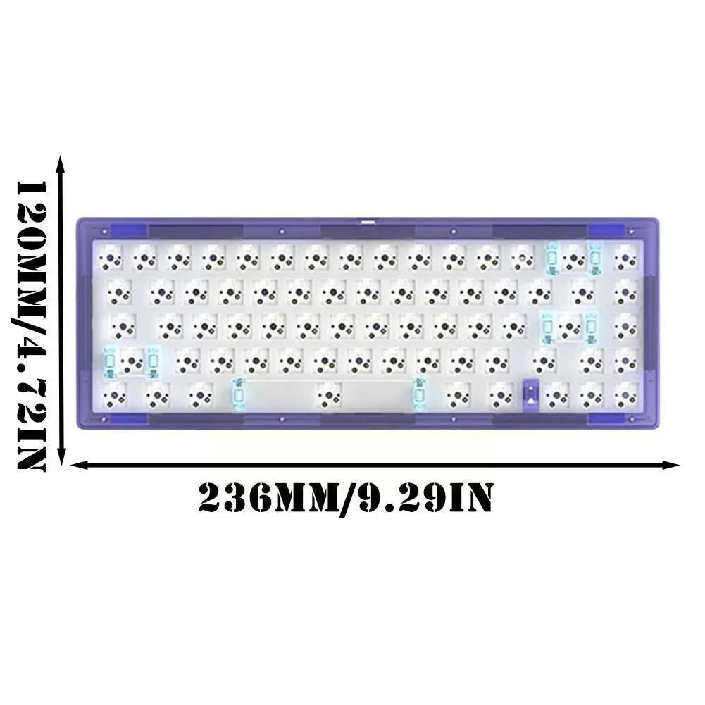 Gas67 Hot Swap Customized Mechanical Keyboard Kit Gasket Structure Type-c RGB Compatiable For Gateron Kailh enlarge