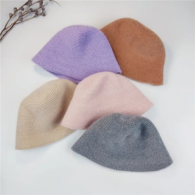 

Панама детская для мужчин и женщин, однотонная теплая шапка рыбака с короткими полями, уличная для бассейна, Осень-зима 2022