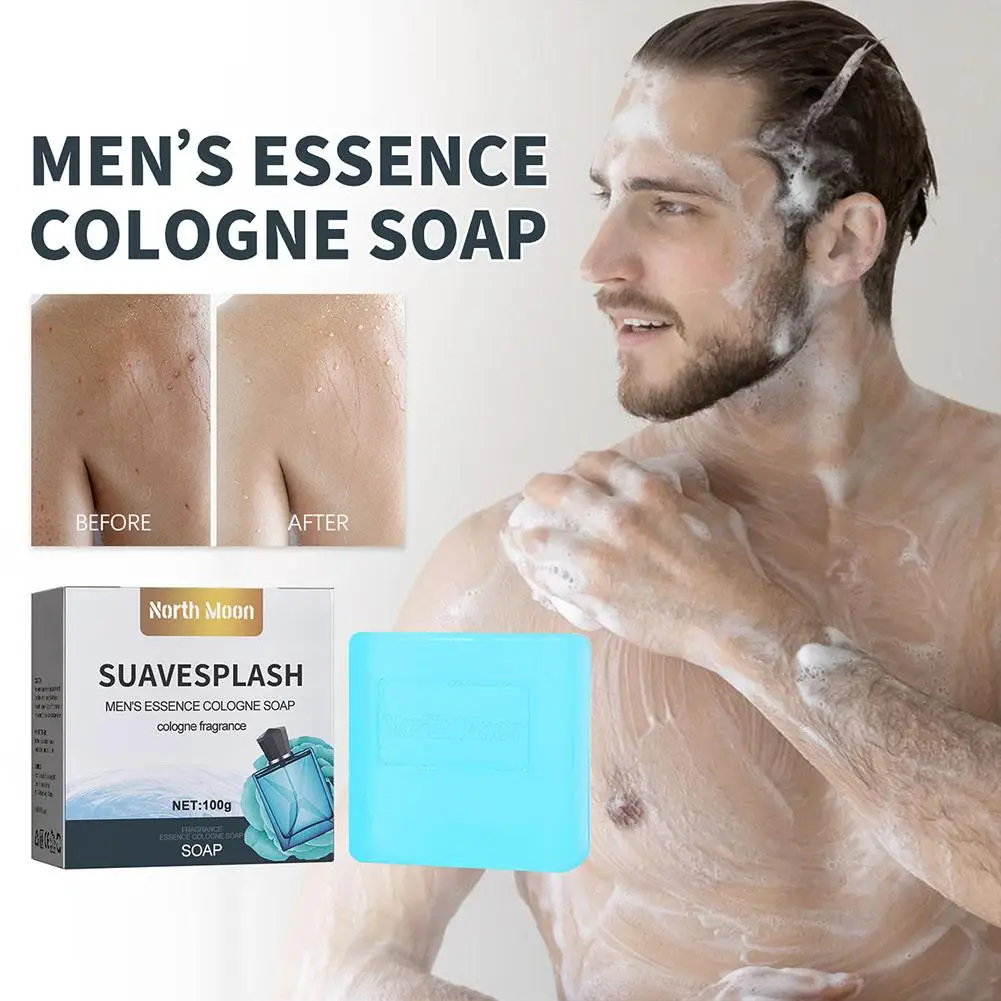 

Face Wash Soap For Men Cologne Fragrance Handmade Soap Gentle Refreshing Oil Control Anti Acne Body Bath Soap 100g D5I3