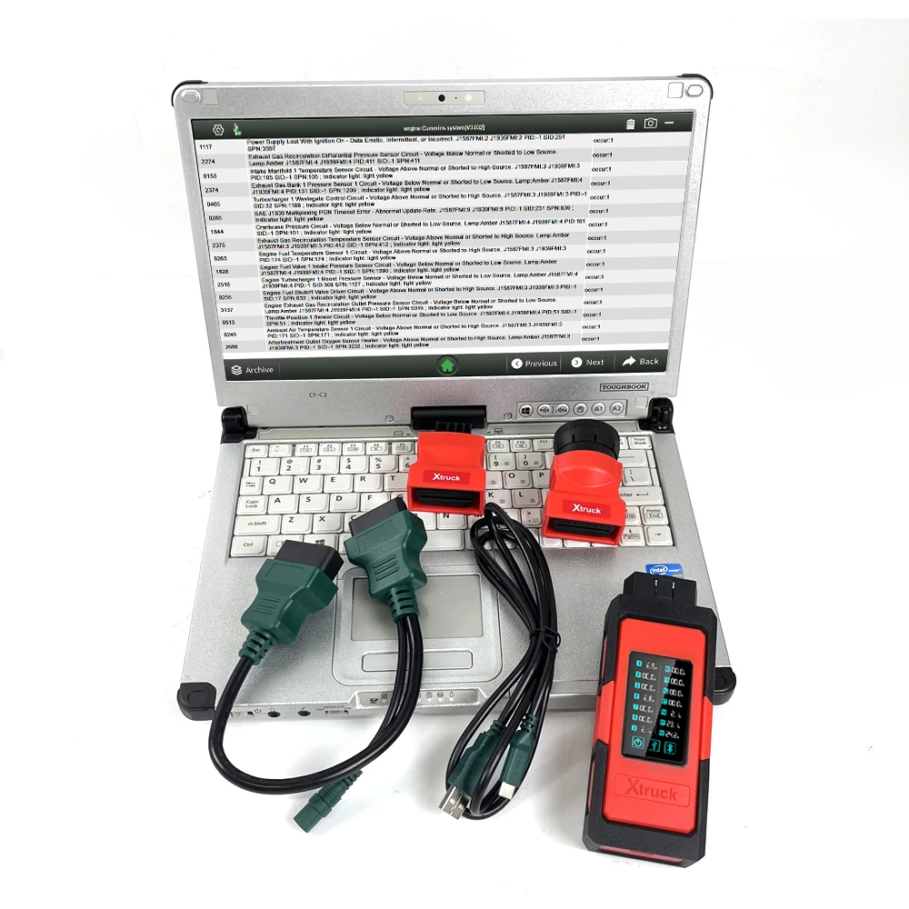 Программирование ЭБУ Xtruck X003 Plus для Cum-mins VCI3 считывание кода неисправности
