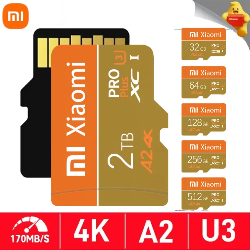 XIAOMI оригинальная SD-карта Micro TF емкостью 2 ТБ класса 10 256 ГБ карта памяти 512 для