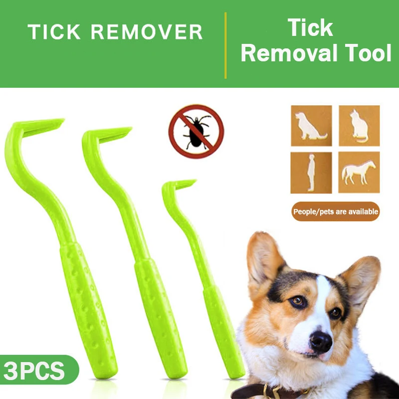 

3pcs Pet Tick Twist Remover Hook Cat Dog Grooming Product Flea Mites Extraction Tool Pet Cat Dog Accessaries Pet Care Supplies