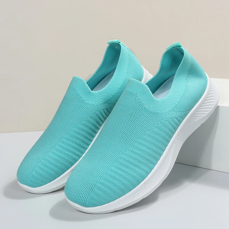 

Женские летние туфли из плетеной ткани, удобные повседневные легкие туфли на платформе, большие размеры, новинка 2022